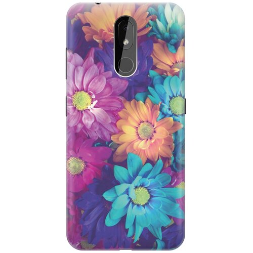 фото Gosso ультратонкий силиконовый чехол-накладка для nokia 3.2 (2019) с принтом "много цветов"