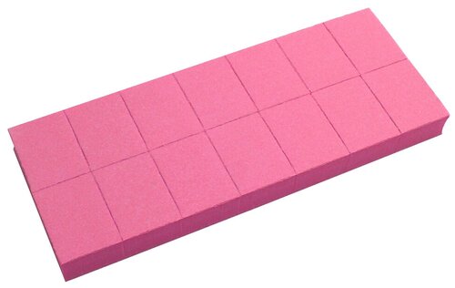 Runail Баф мини универсальный, 100/180 грит, 14 шт., розовый