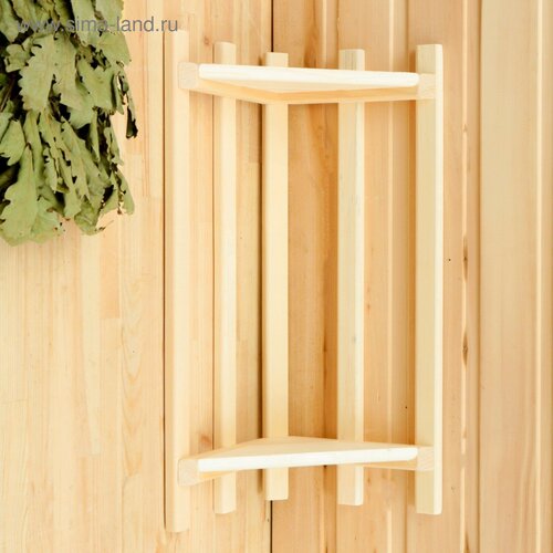 Полка угловая 2 яруса 133355см липа Добропаровъ 937₽