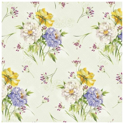 Клеёнка столовая Future «Летний букет», 140 см, рулон 20 пог. м