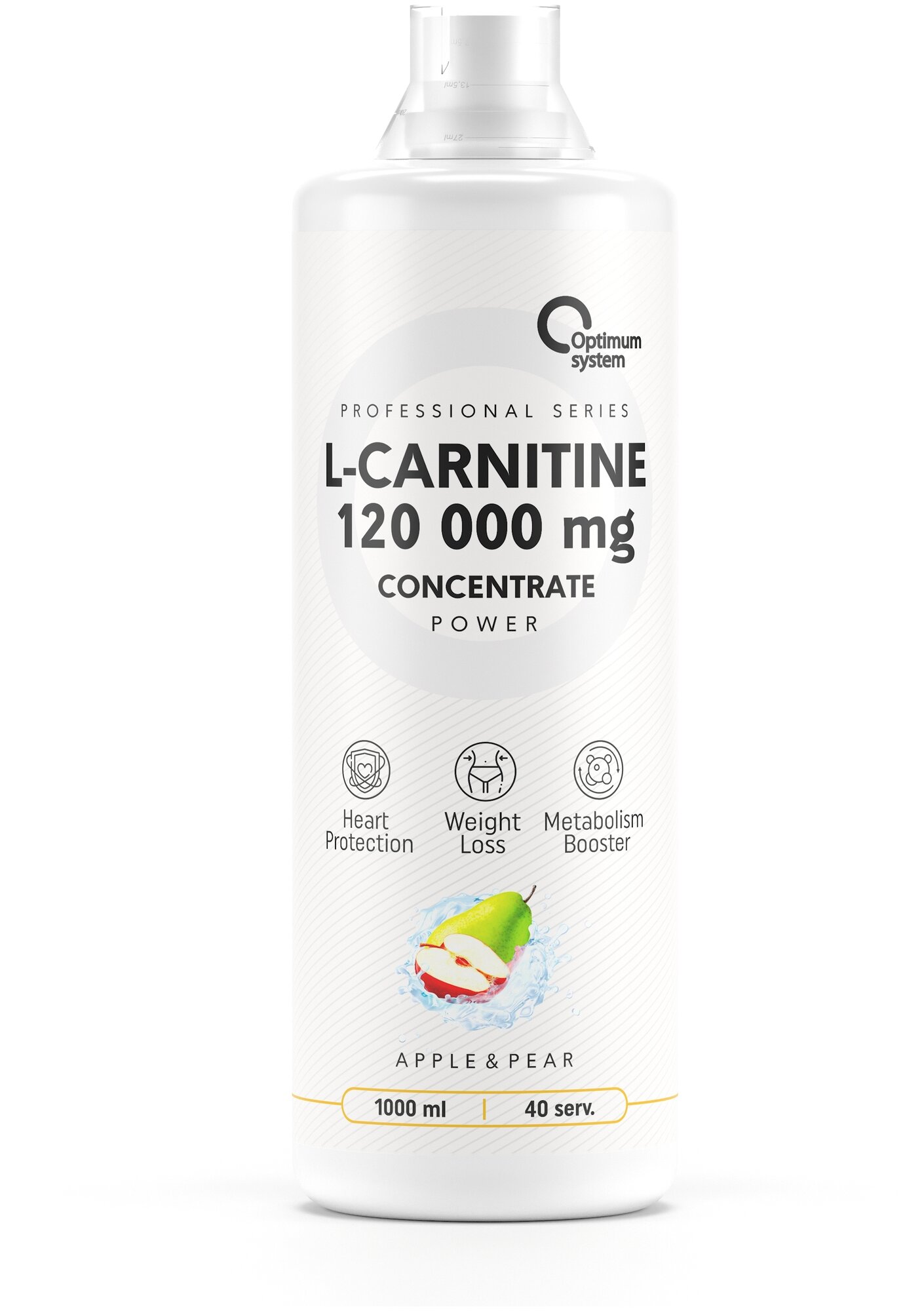 Optimum System L-Carnitine Concentrate 120 000 Power , яблоко и груша, 1 л, Optimum System