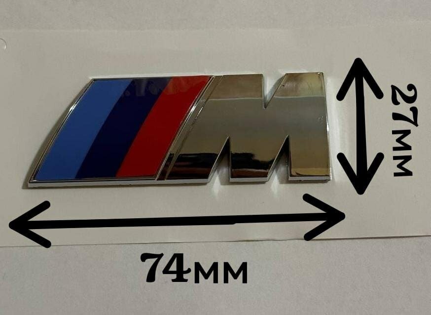 Эмблема BMW M Performance на крыло багажник дверь 74мм/27мм