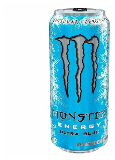 Энергетический напиток Monster Energy Ultra Blue со вкусом ягод (Европа), 500 мл - фотография № 4