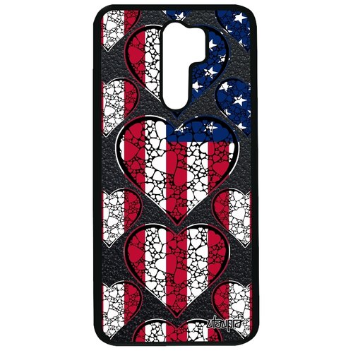 фото Чехол на мобильный xiaomi redmi 9, "флаг соединенных штатов с сердцем" государственный utaupia