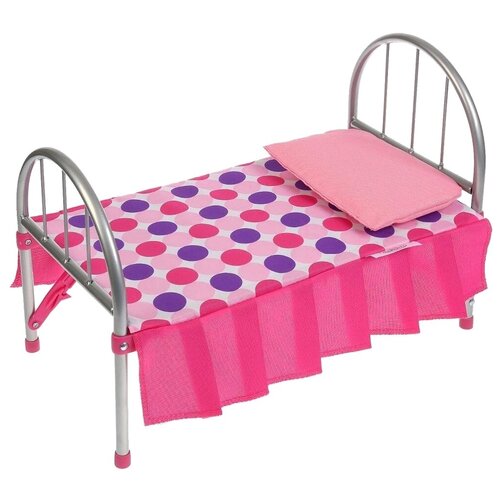 кроватка viga для куклы подушка матрас в коробке vg59511 Карапуз Кроватка для кукол (MB-1-19-C1) розовый