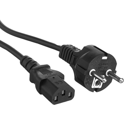 exegate ep280671rus кабель питания exegate power pc19 5p евровилка schuko Кабель питания ExeGate Power PC-3P (Евровилка Schuko->С13) VDE-250V-3*0.5mm2, медь, черный, 3м
