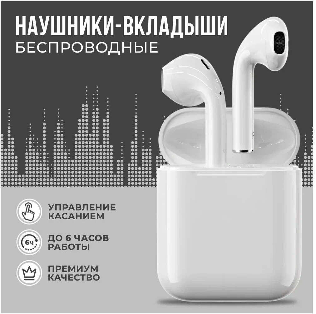 Наушники беспроводные MAGNIFICENT i15 для Айфона и для Андроида / Вкладыши/Bluetooth гарнитура, цвет Белый