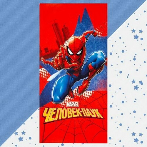 Полотенце Человек-Паук 70х146 см 100 хлопок 160грм2 811₽