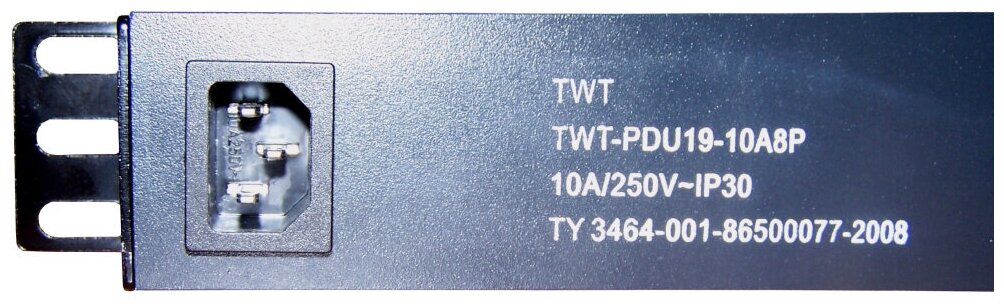 Блок розеток Lanmaster TWT-PDU19-10A8P-1.8 8 розеток 1.8 м черный - фото №3