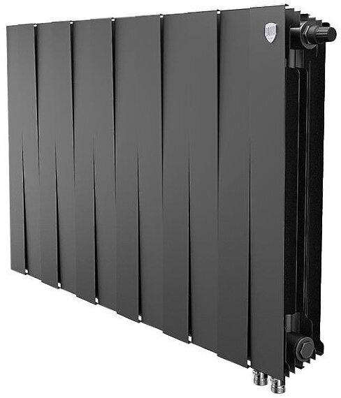 Радиатор Royal Thermo PianoForte Noir Sable 500 x12 \ 12 секций \ с нижним правым подключением 80 мм
