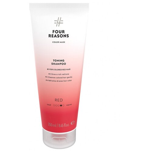 Four Reasons шампунь Color Mask Toning Shampoo Red Красный, 250 мл тонирующий шампунь для поддержания цвета окрашенных волос four reasons color mask toning shampoo apricot абрикос 250 мл