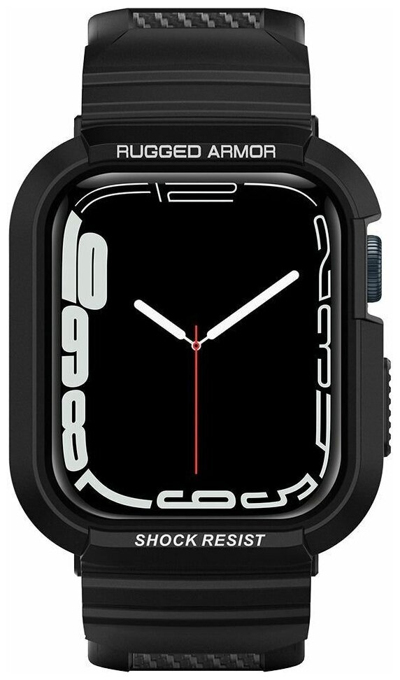 Чехол с ремешком Spigen Rugged Armor Pro для Apple Watch series SE/6/4 44 mm (оригинал Black)