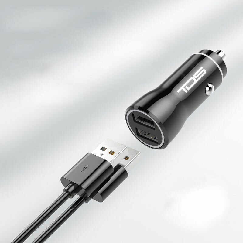 Зарядное устройство автомобильное USB (5В,3100mA) TDS TS-CAU36 Черное