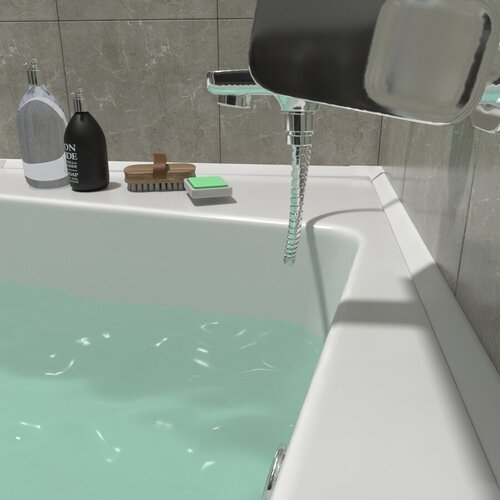 Бордюр для ванны и душевого поддона KDP 2000х20x27, цвет белый, Altasan
