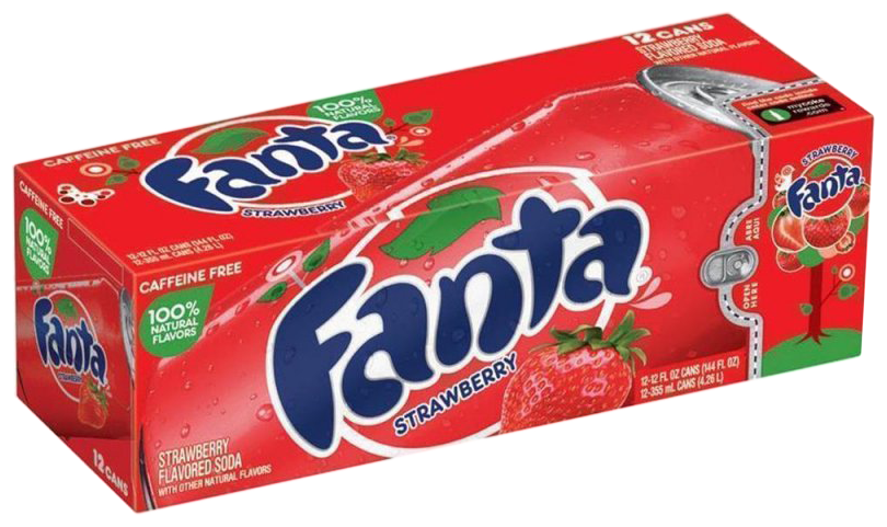 Газированный напиток Fanta Strawberry со вкусом клубники (США), 355 мл (12 шт) - фотография № 2