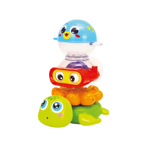 Набор для ванной Play Smart Морские обитатели 7748/DT, разноцветный, 3 шт. 6 шт компл морской рыбы животных красочные штабелирование чашек ванны младенца интеллигентая ый игрушки новый
