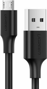 Кабель UGREEN US289 (60136) USB 2.0 A to Micro USB Cable Nickel Plating. Длина: 1м. Цвет: черный
