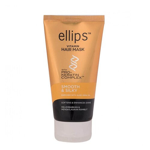 Ellips Hair Vitamin Маска Pro-Keratin Complex Smooth&Silky с маслом алоэ вера для светлых волос, 120 г