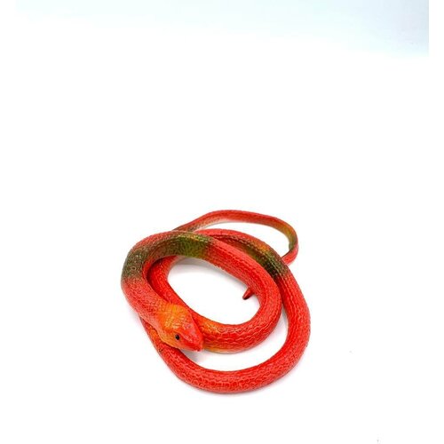 Змея резиновая мягкая антистресс красная 60 см