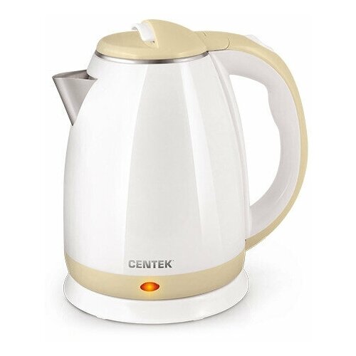 Чайник Centek CT-1026 (Beige) 1.8л, 2000W, двойной корпус - сталь+пластик