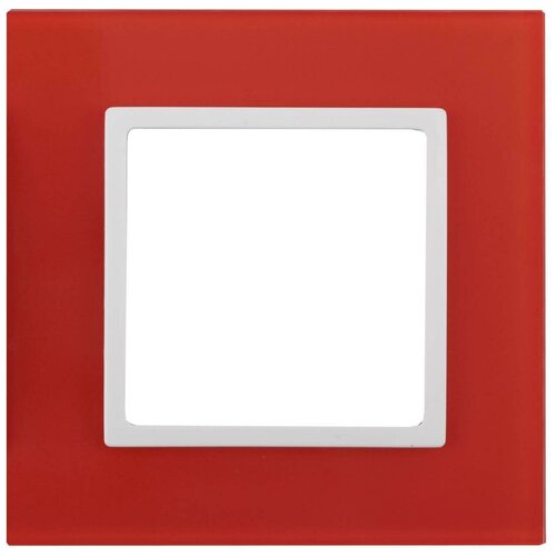 Рамка на 1 пост Эра Elegance (красный+бел) 14-5101-23 (Б0034478)
