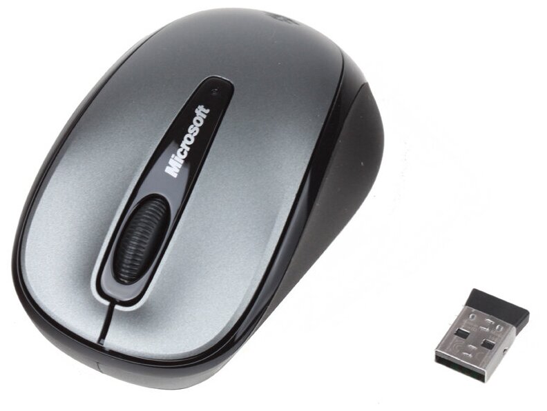 Microsoft Wireless Mobile Mouse 3500, Gray беспроводная оптическая мышь (GMF-00289)