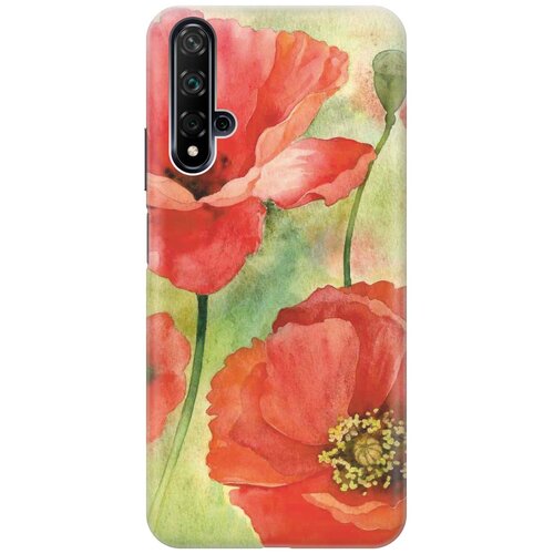 фото Re:pa накладка transparent для huawei nova 5 с принтом "алые маки"