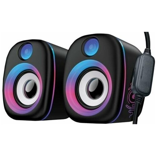 Колонки 20 Qumo Pearl 39644 черный 10 Вт проводной ПДУ питание - USB порт 156200₽