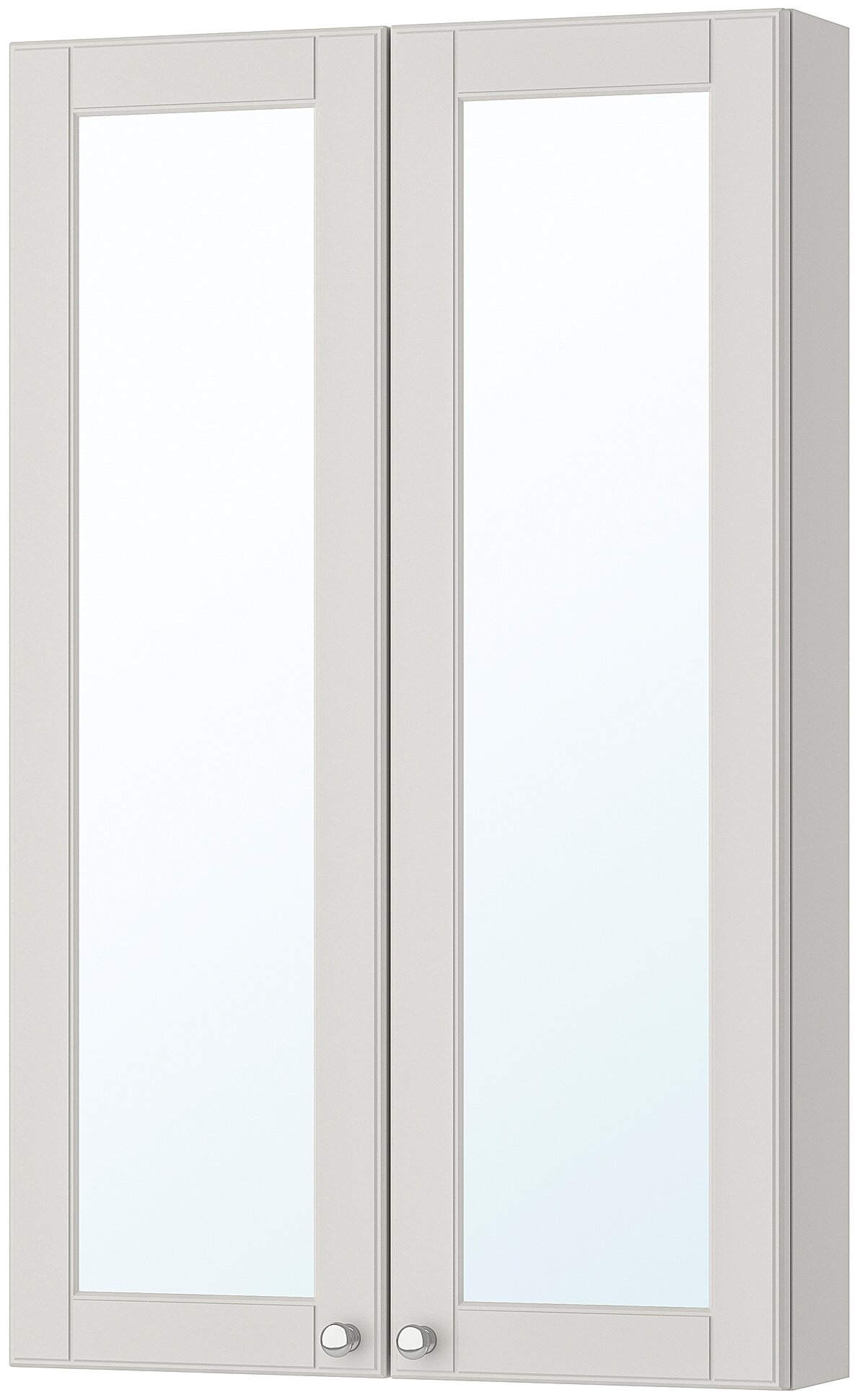 Шкаф-зеркало для ванной ИКЕА ГОДМОРГОН, (ШхГхВ): 60х14х96 см, кашён светло-серый