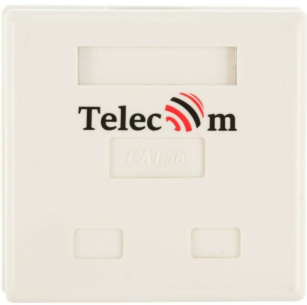 Розетка RJ-45 Telecom (TC-SB-2-8P8C-C5E-SH-WH)