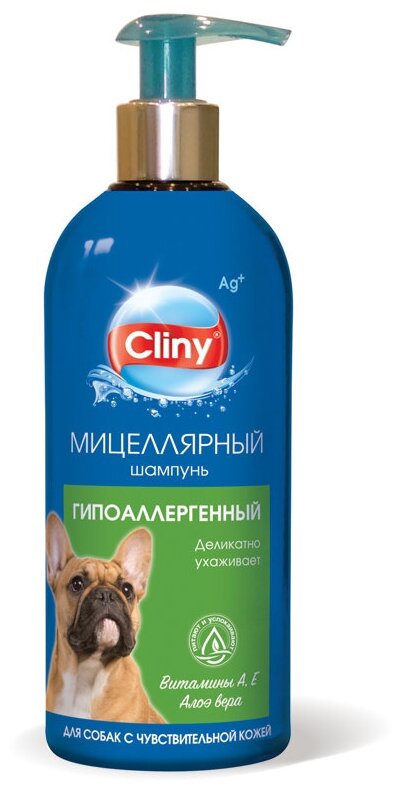 Cliny Шампунь для собак с чувствительной кожей Гипоаллергенный, 300 мл