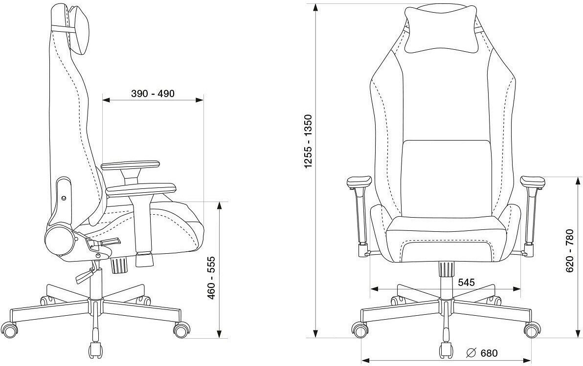 Кресло игровое KNIGHT N1, на колесиках, ткань, черный [knight ] - фото №3