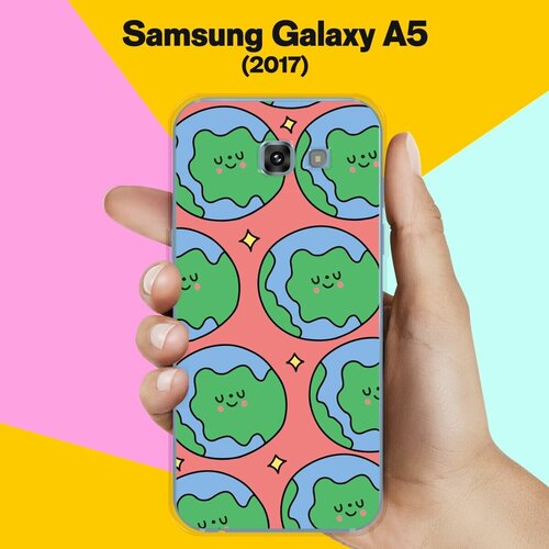 Силиконовый чехол на Samsung Galaxy A5 (2017) Земля / для Самсунг Галакси А5 2017 жидкий чехол с блестками нарисованные планеты 1 на samsung galaxy a5 2017 самсунг галакси а5 2017