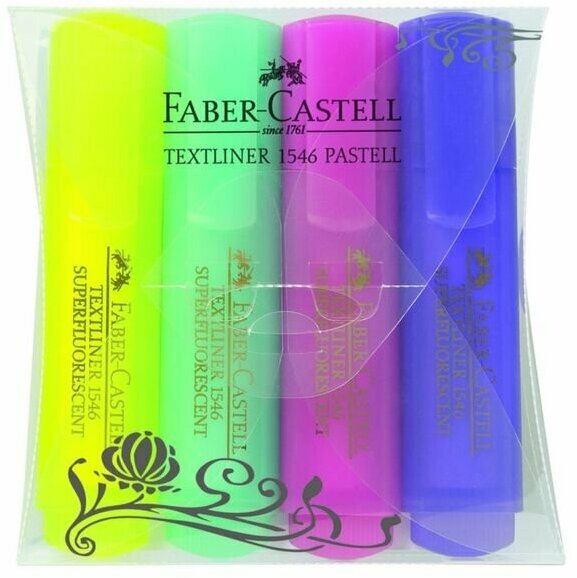 Текстовыделители Pastel, 4 цвета Faber-Castell - фото №5