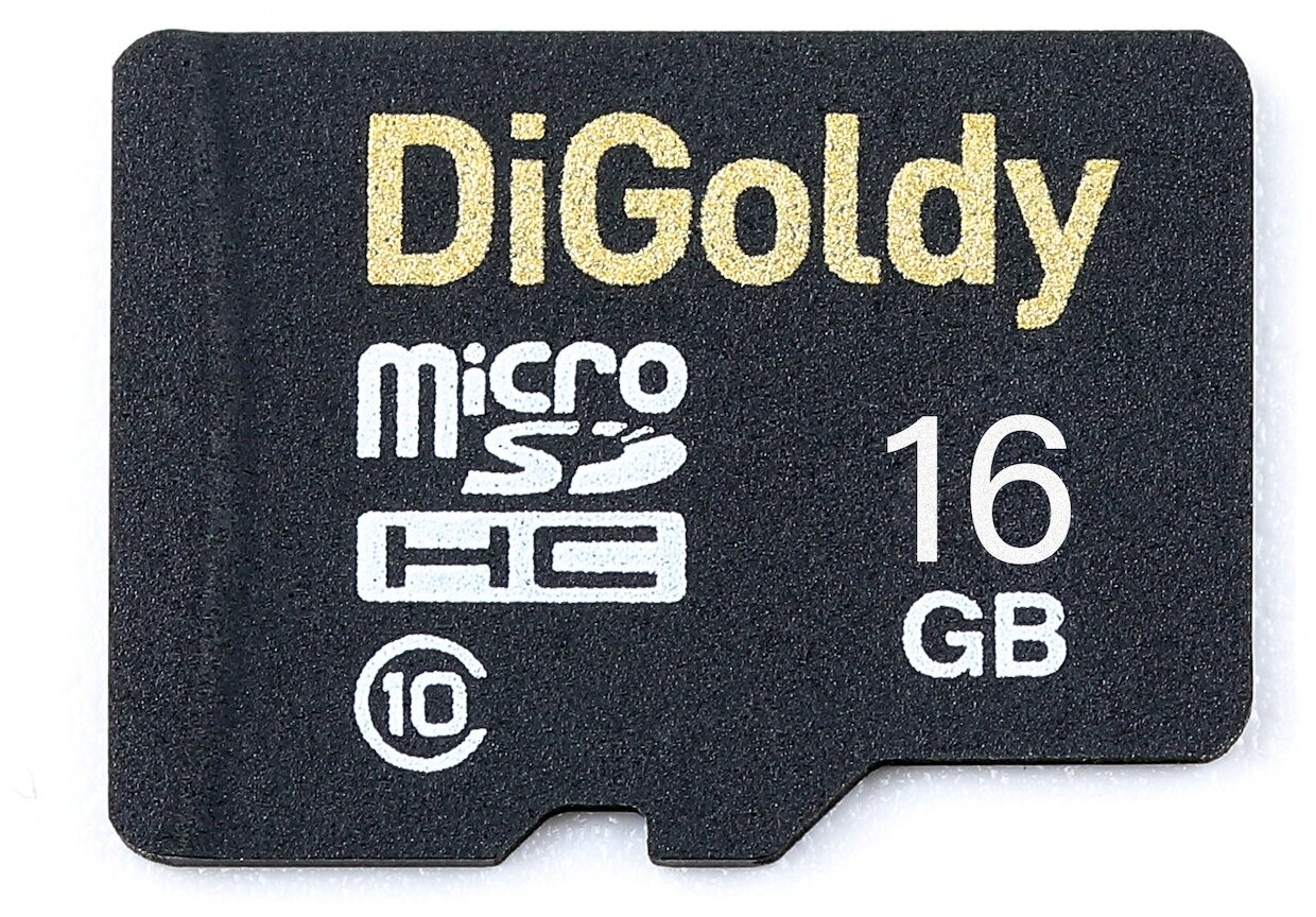 Карта памяти 16GB DiGoldy microSDHC Class 10 + SD адаптер - фото №2