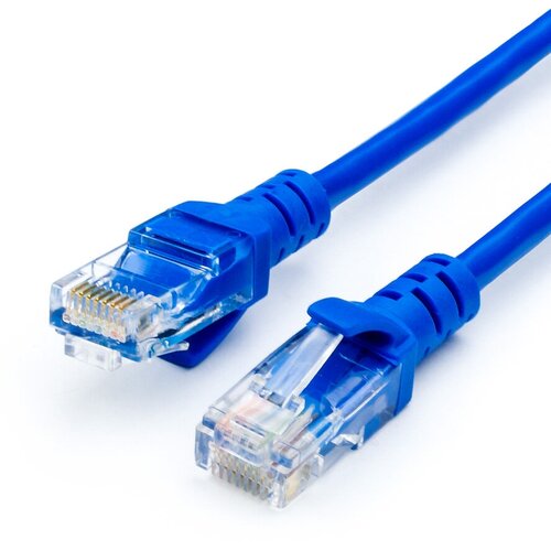 Кабель Atcom Patch Cat5e Utp 10M BLUE AT9166 патч корд atcom utp 3 m литой rj45 cat 5e серый