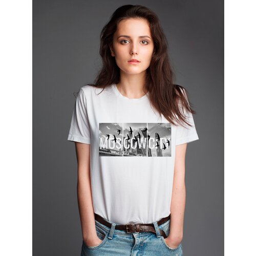 фото Футболка just4you, хлопок, размер 3xl, белый