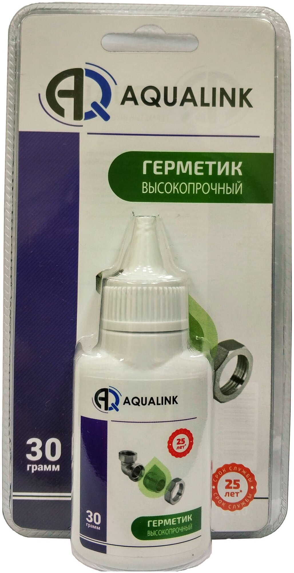 Герметик анаэробный высокопрочный AQUALINK, 30 грамм