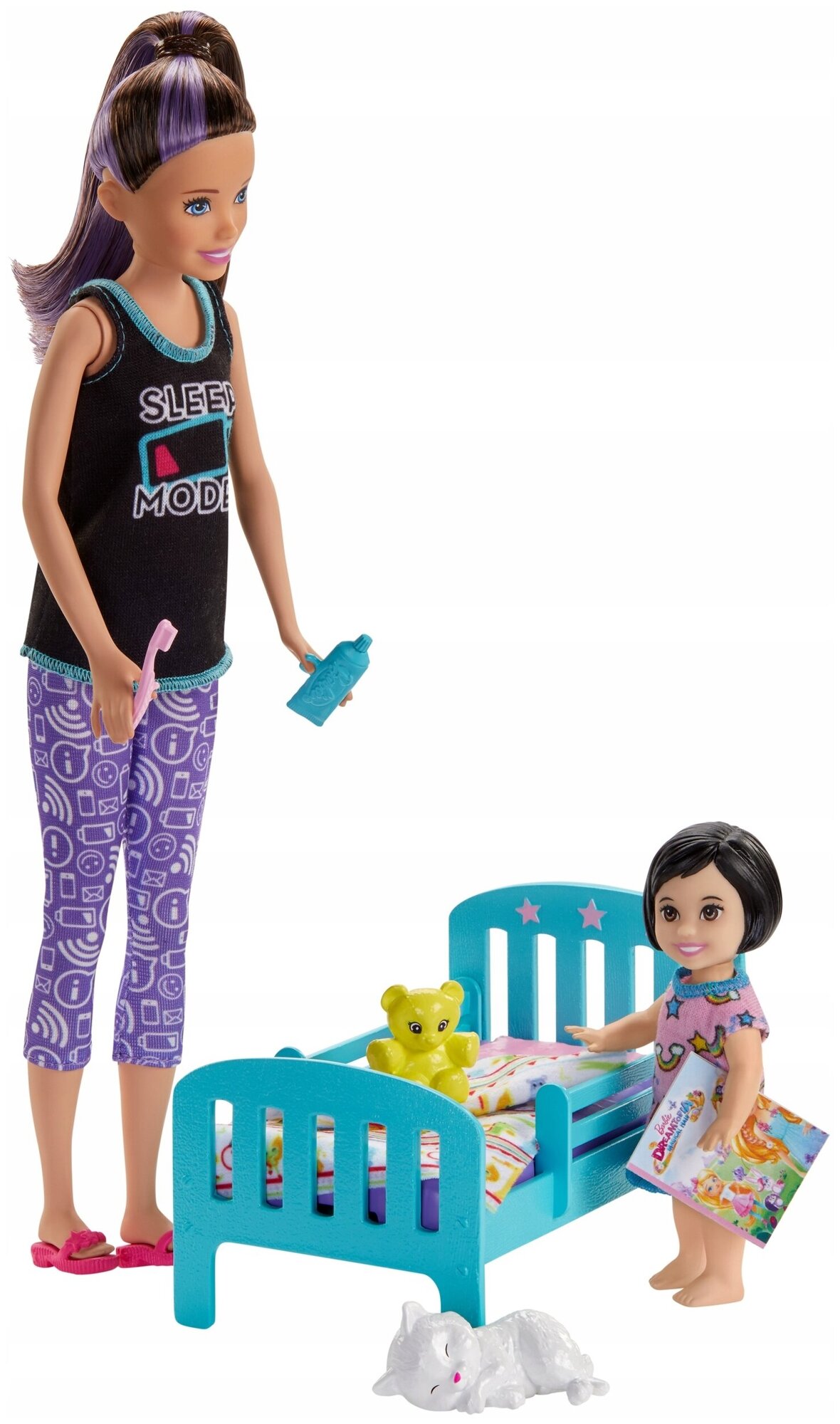 Набор игровой с аксессуарами Barbie Няня Скиппер Время сна GHV88