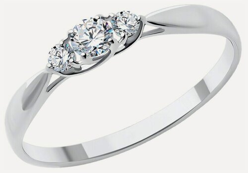 Изображение товара Кольцо помолвочное, белое золото, 585 проба, бриллиант