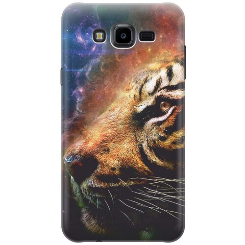 фото Cиликоновый чехол на samsung galaxy j7 neo / самсунг джей 7 нео с принтом "космический тигр" gosso