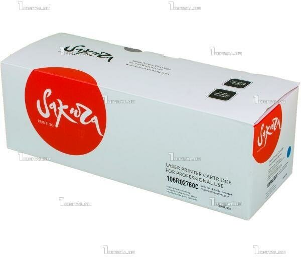 Картридж SAKURA 106R02760 голубой для Xerox WC 6027/ 6025/ Phaser 6022/ 6020 совместимый (1К) (SA106R02760)