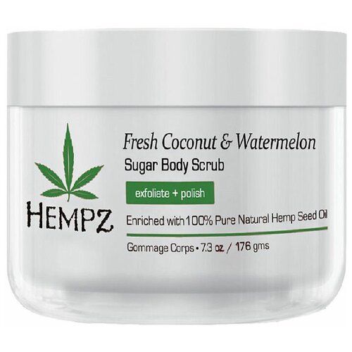 Скраб HEMPZ для тела Кокос и Арбуз 176g/ Fresh Coconut&Watermelon Sugar Body Scrub