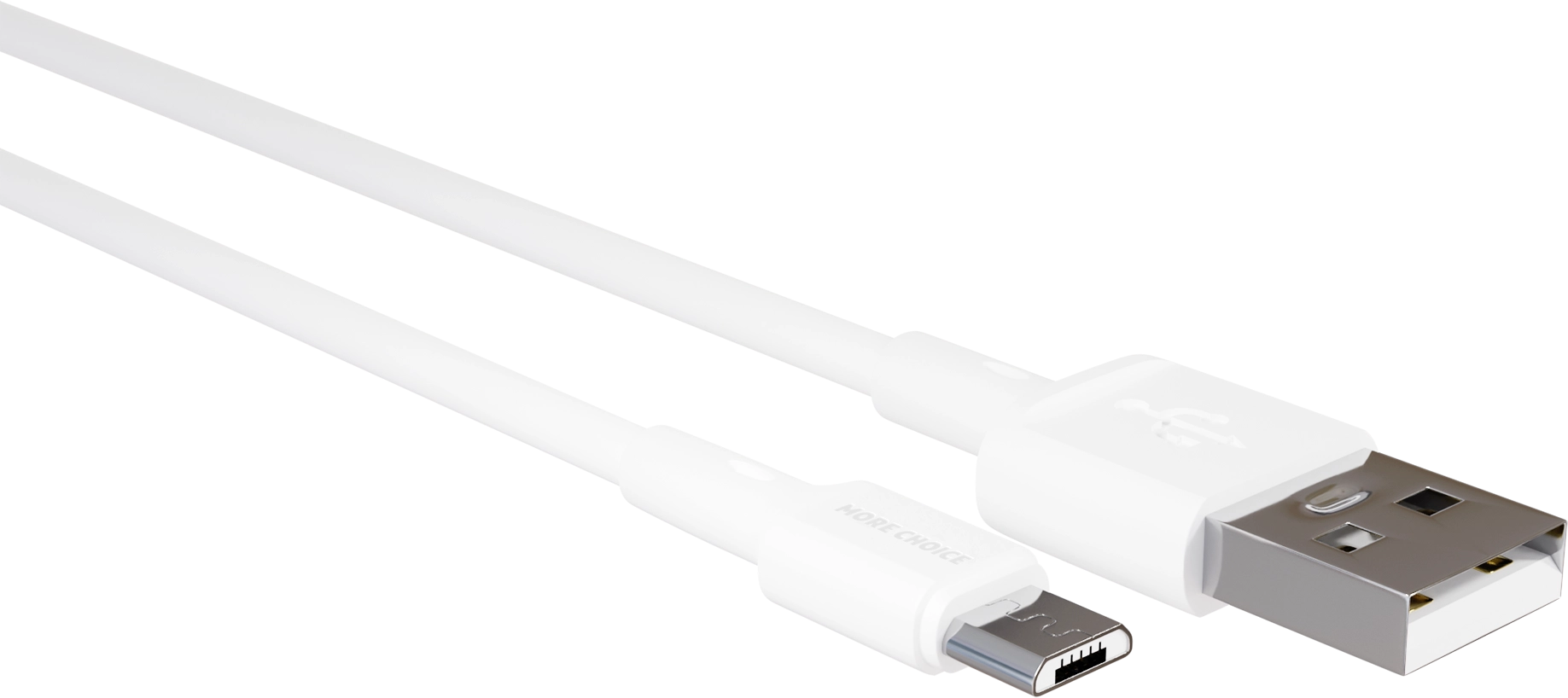 Дата-кабель USB 2A для micro USB More choice K14m TPE 2м White