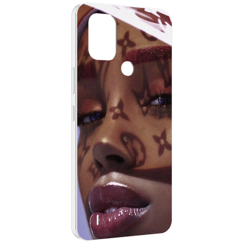 Чехол MyPads лицо девушки тень женский для Nokia C31 задняя-панель-накладка-бампер