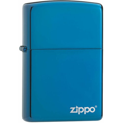 Зажигалка ZIPPO Classic с покрытием Sapphire, латунь/сталь, синяя, глянцевая, 38x13x57 мм