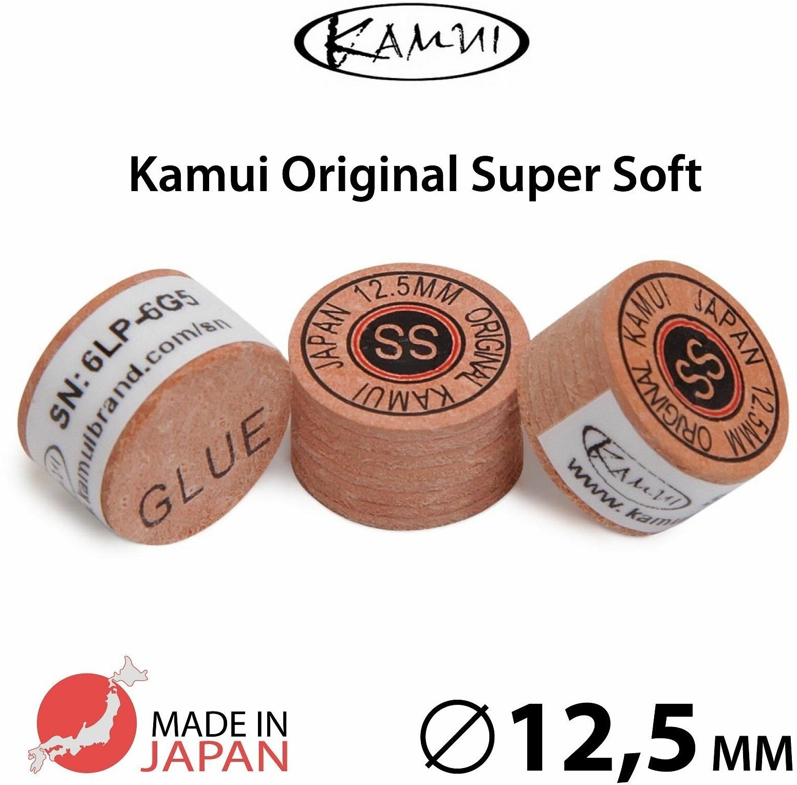 Наклейка для кия Kamui Original 12,5 мм Super Soft, многослойная, 1 шт.