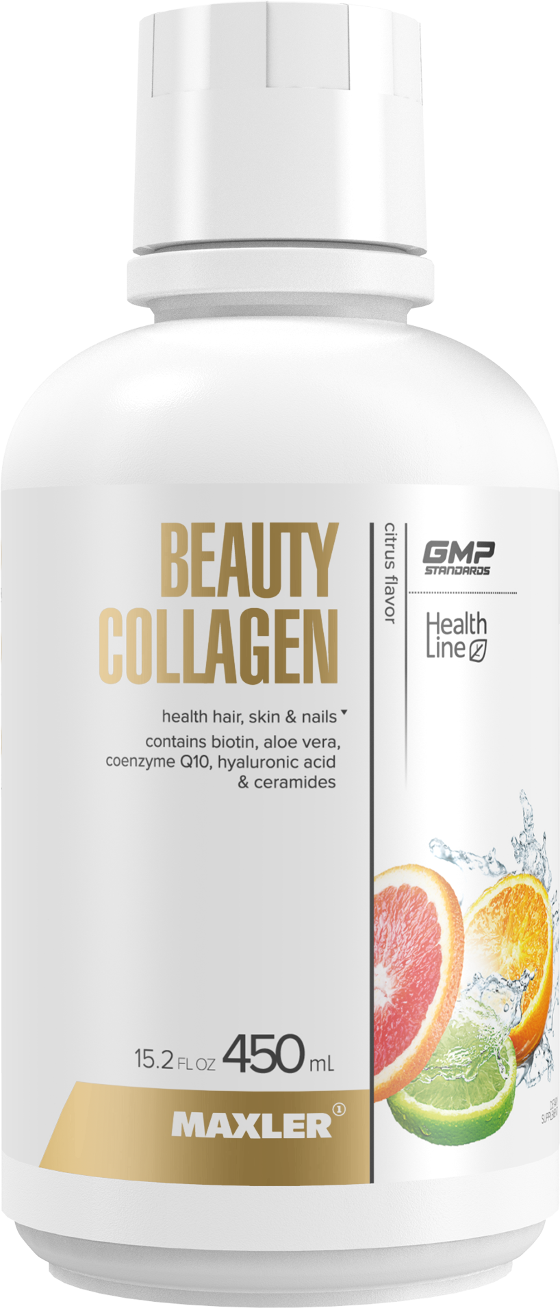 MAXLER Beauty Collagen фл., 450 мл, 585 г, цитрусовый