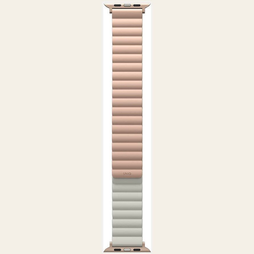 Ремешок Uniq Revix reversible Magnetic для Apple Watch 49/45/44/42 цвет Розовый/Бежевый (Pink/Beige) (45MM-REVPNKBEG)