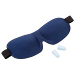 Маска и беруши для сна 3D «Сладкие сны» темно-синяя - изображение